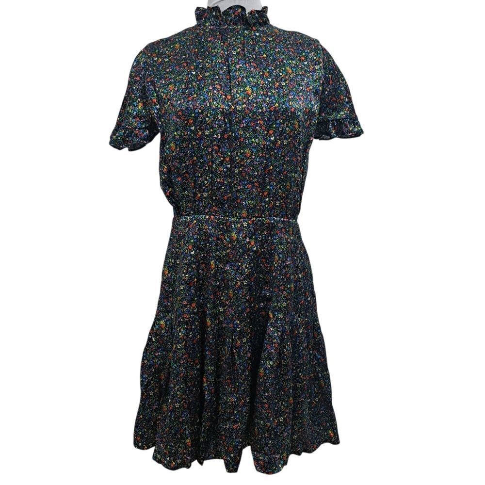 Cynthia Rowley Tina Silk Floral Ditsy Ruffle Mini Dress Size 8 Multi-Color NWT